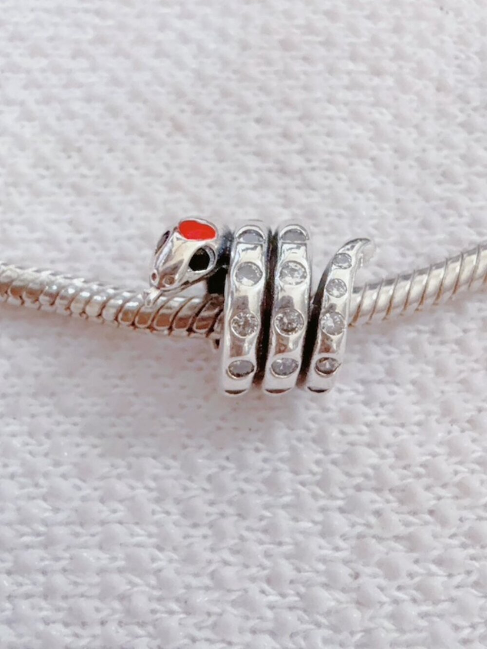 Sterling Silver Snake Charm For Pandora Bracelet